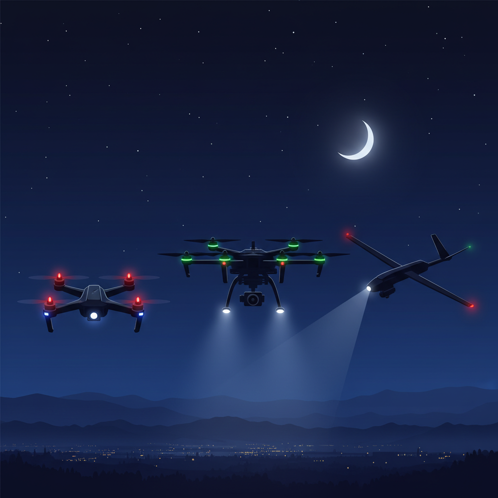 **What Do Drones Look Like in the Sky at Night?** - DroneWaz