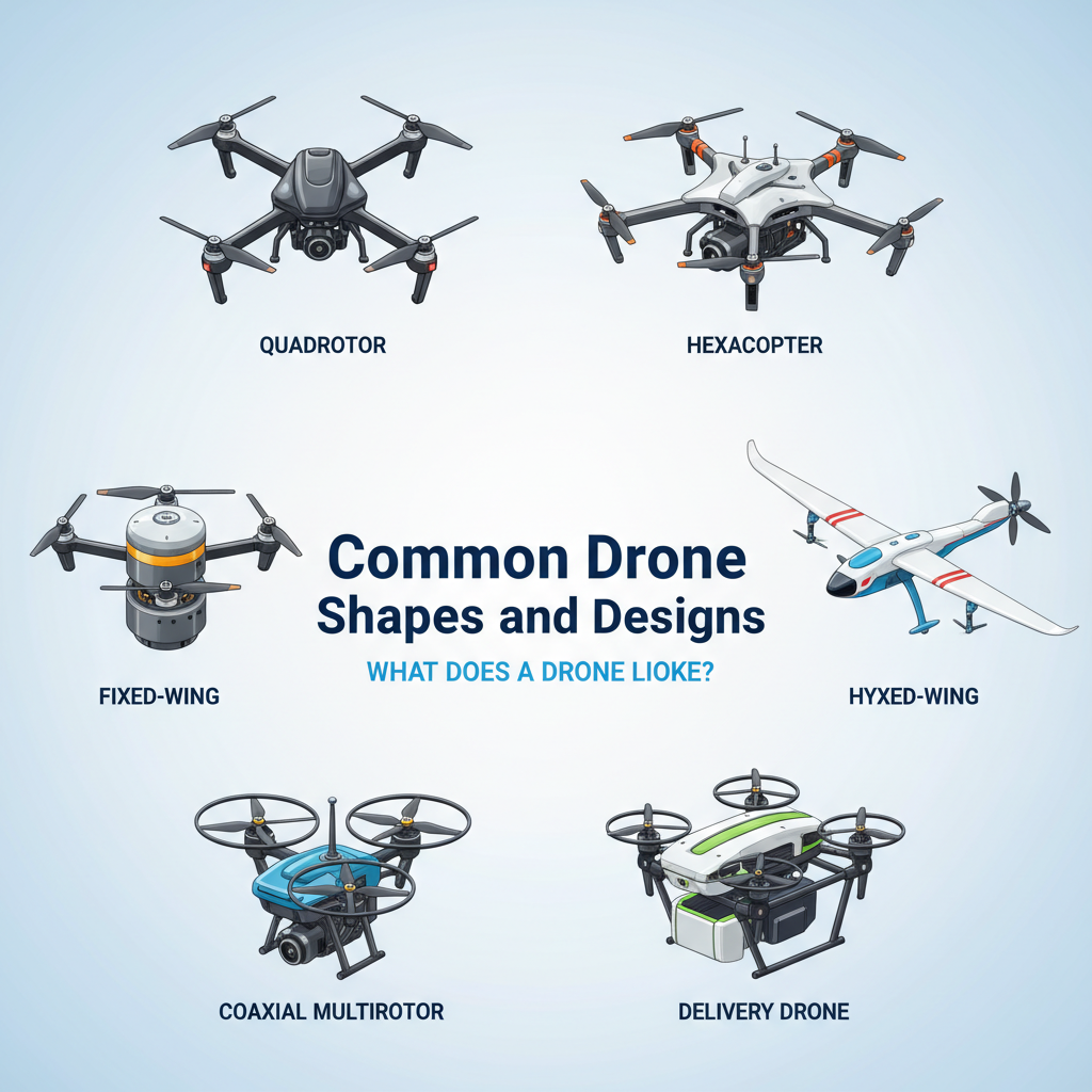 Common Drone Shapes and Designs Common Drone Shapes and Designs - what does a drone look like