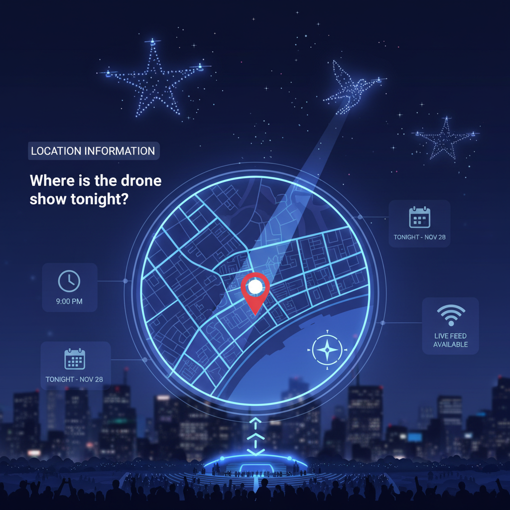 Location Information - where is the drone show tonight
