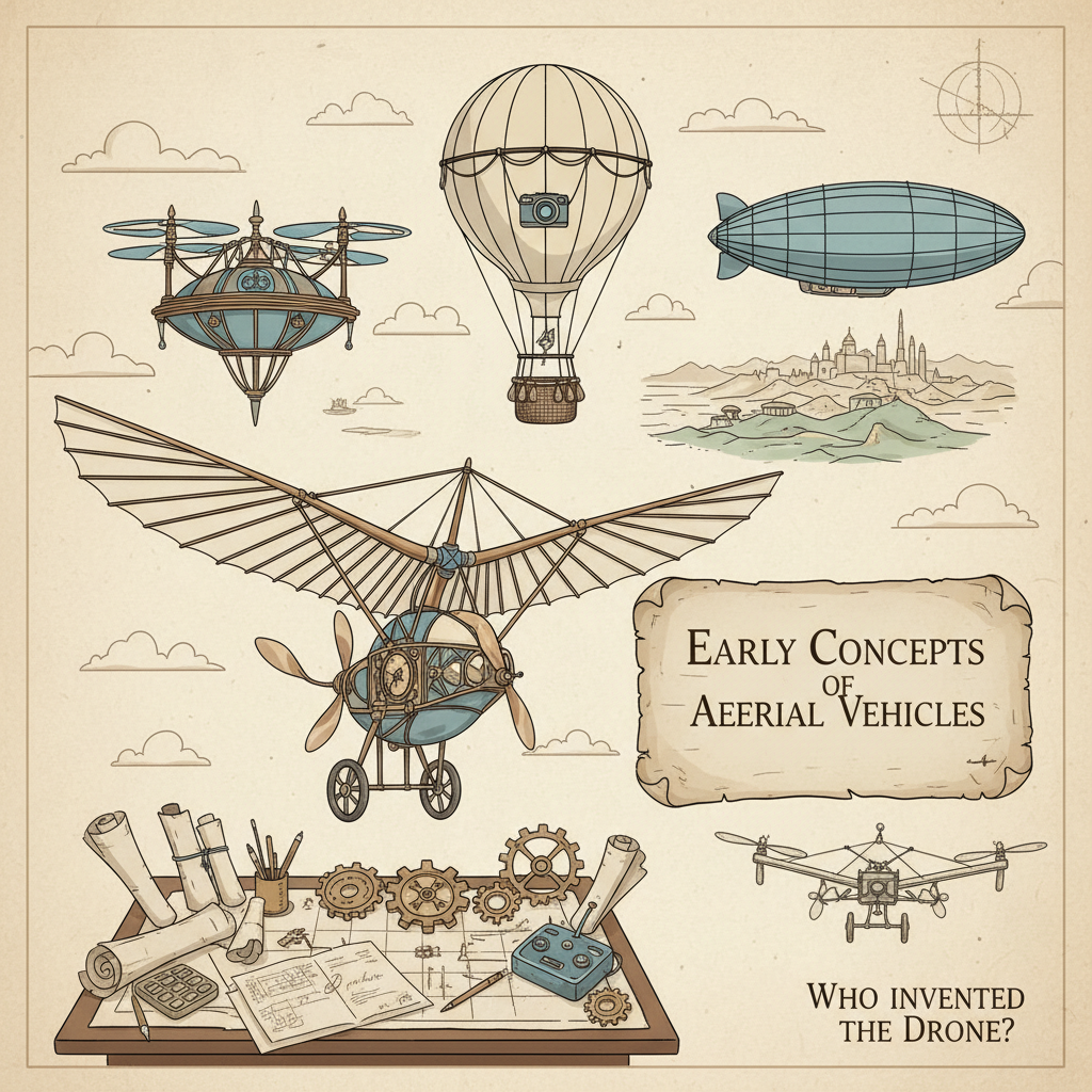 Early Concepts of Aerial Vehicles - who invented the drone