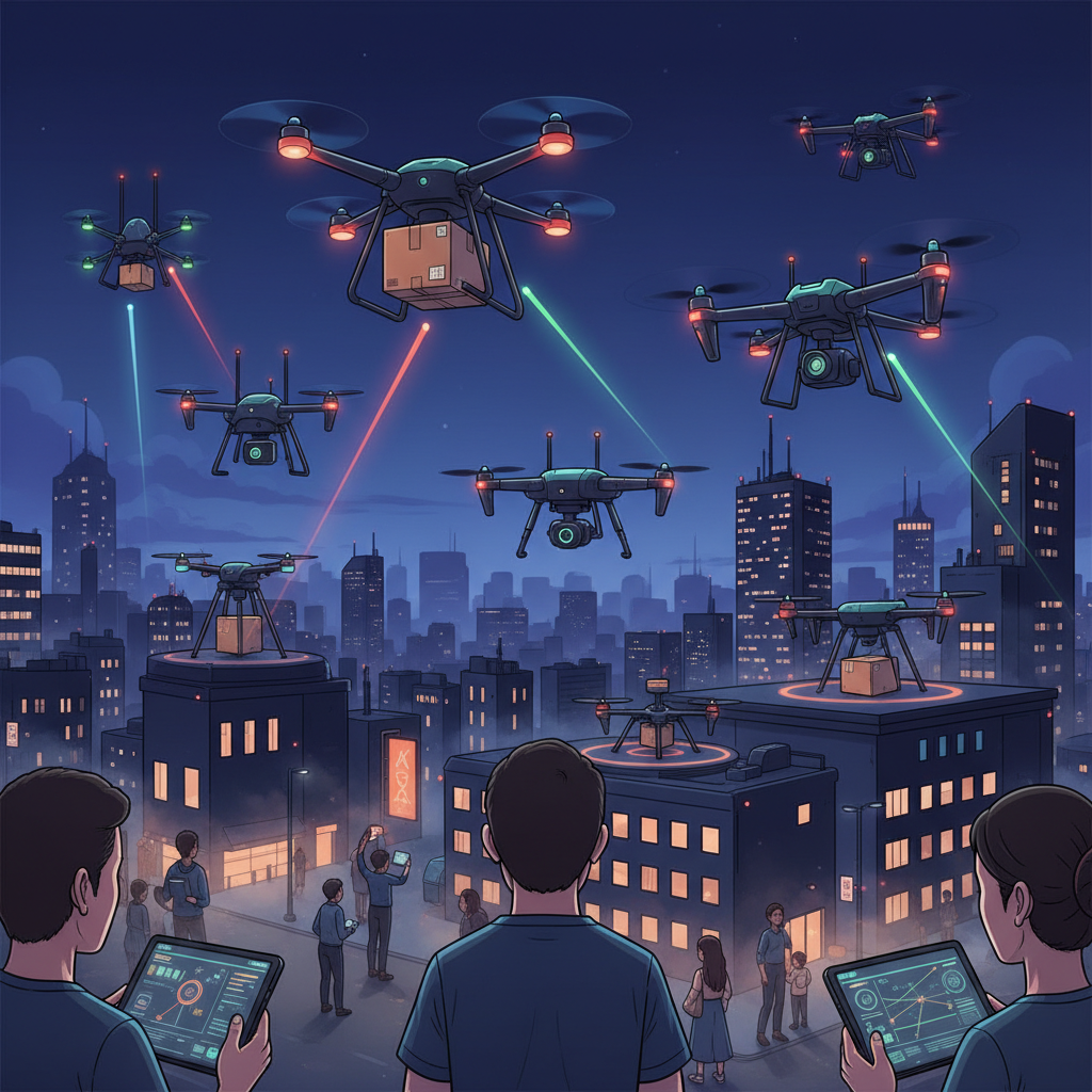 Growing Commercial Applications - why so many drones at night