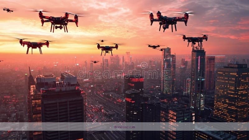Dji Drone Flying Urban Skyline Urban Drones Reviewed Dji - urban drones review