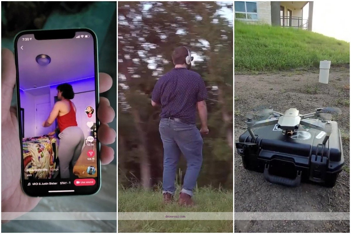 Tiktok Logo Drone Aerial View Tiktok Drone Review Dji - tiktok drone review